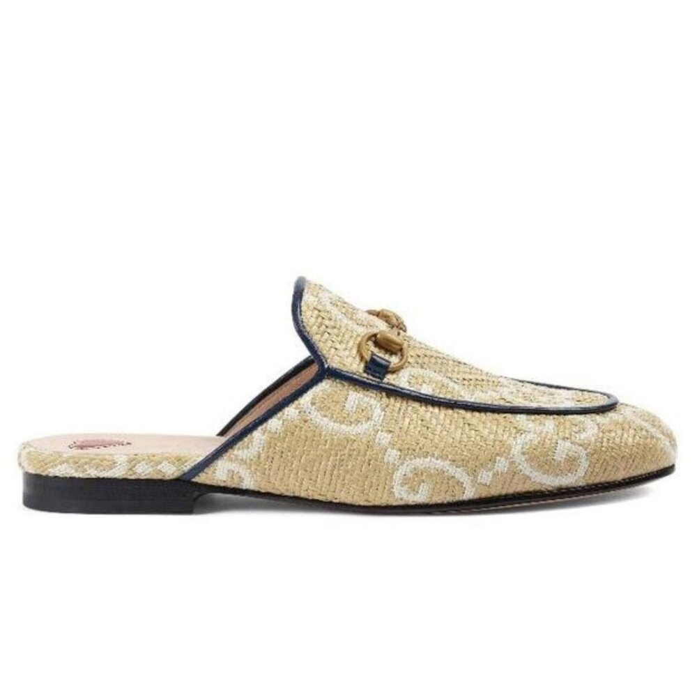 Gucci - Beige GG Princetown Loafers - IT 37